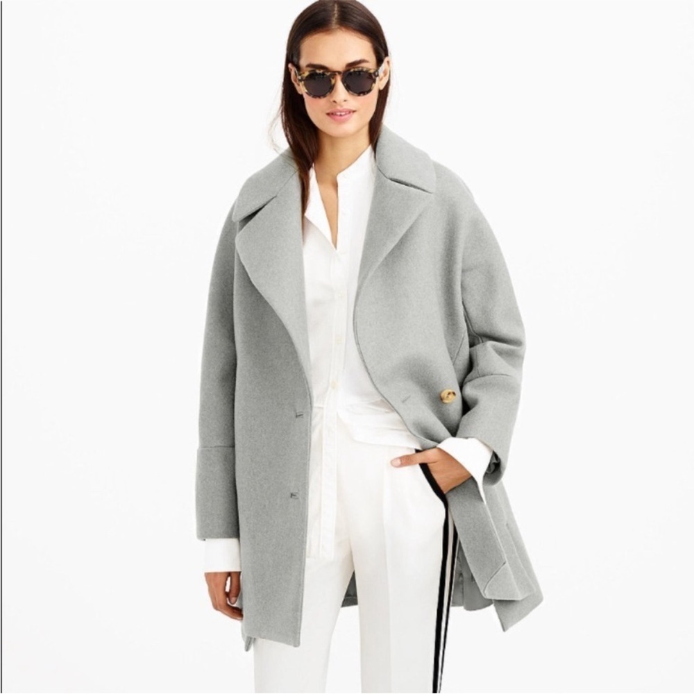 J Crew Melton Wool Swing Coat Size 8